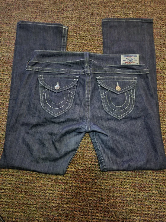 True Religion Dark Indigo Straight Leg Jeans - Picture 2 of 6